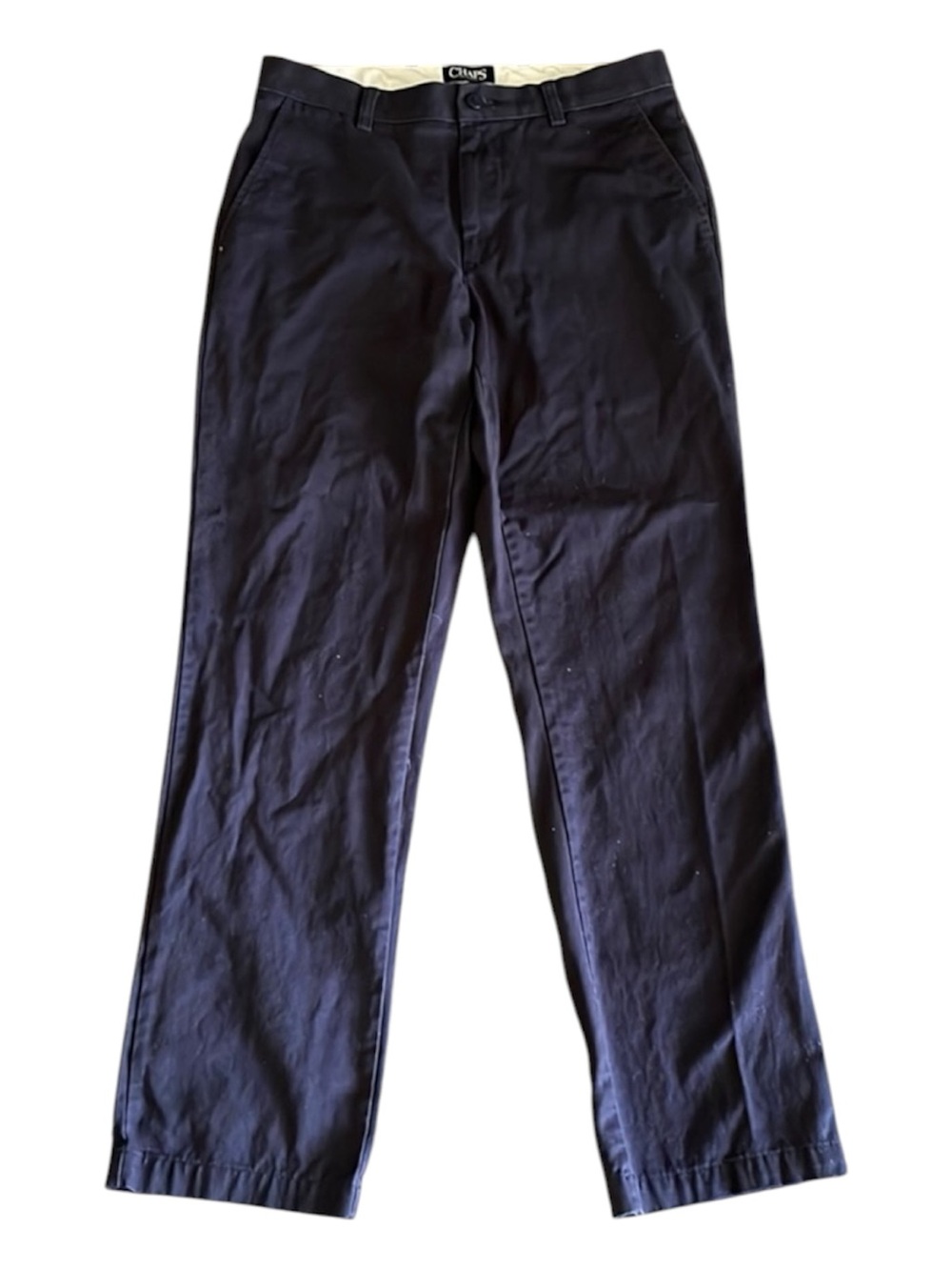 Chaps flat front navy chinos